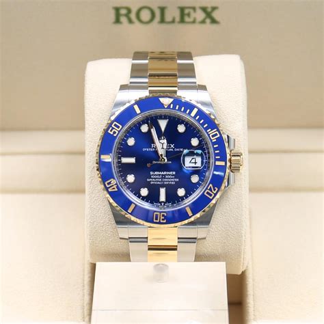 rolex gold and blue watch price|2022 rolex submariner date bluesy.